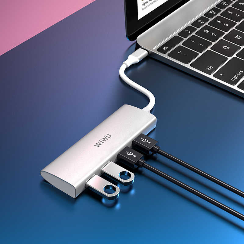 Wiwu Alpha A440 Type-C Hub Gümüş