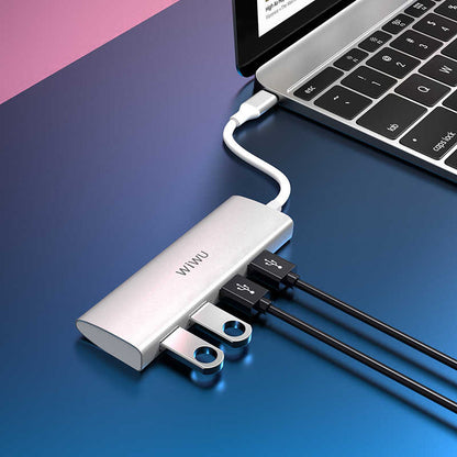 Wiwu Alpha A440 Type-C Hub Gümüş
