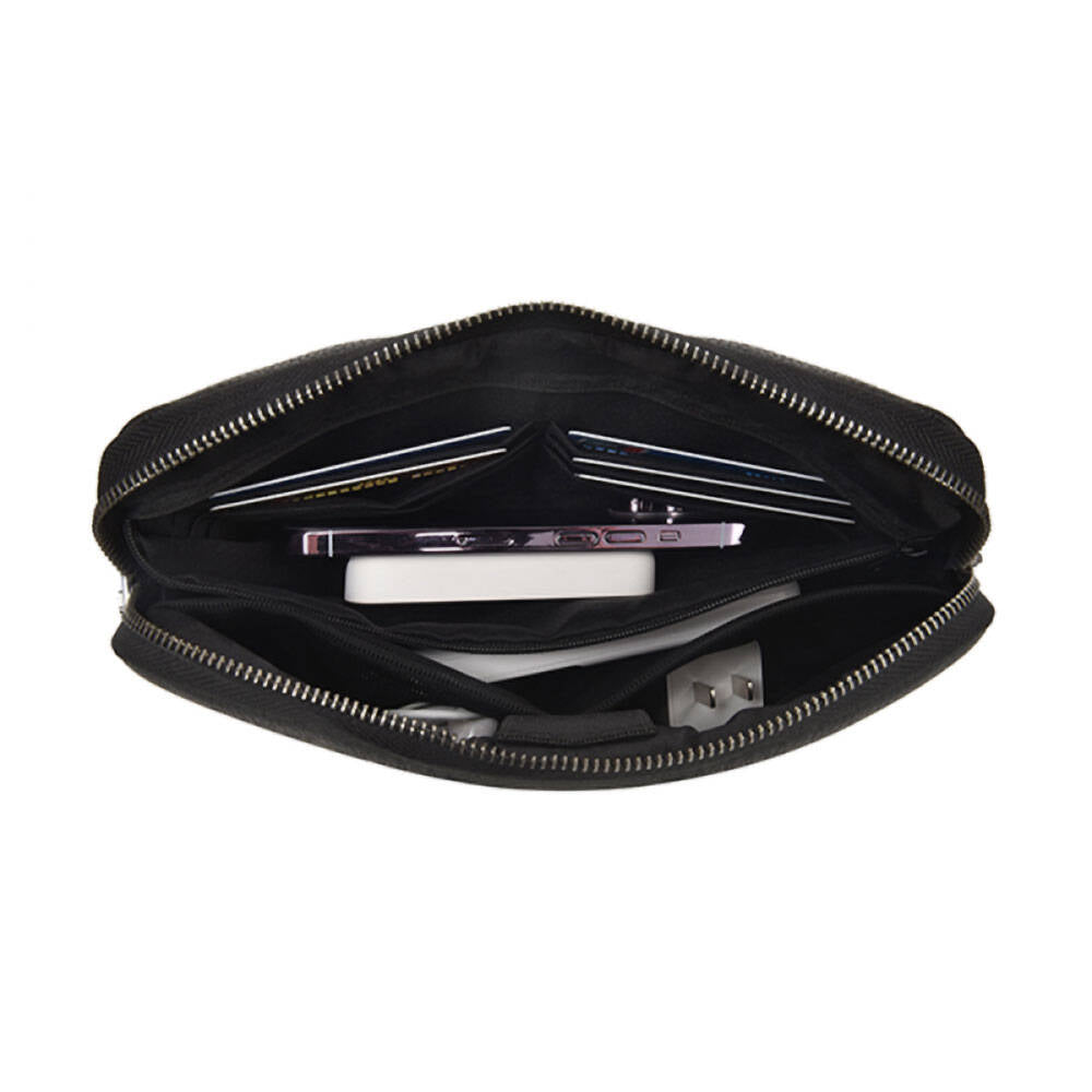 Wiwu Alpha Parmak İzi Kilitli Aksesuar El Çantası Siyah