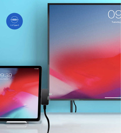 Wiwu Alpha T5 Pro 4 in 1 Type-C Hub Siyah