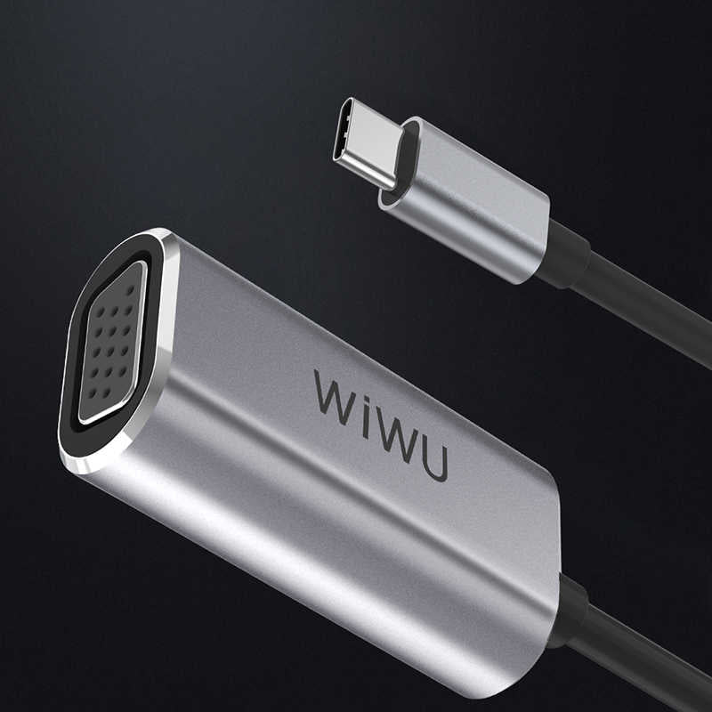 Wiwu Alpha Type-C to VGA Adaptörü Gri