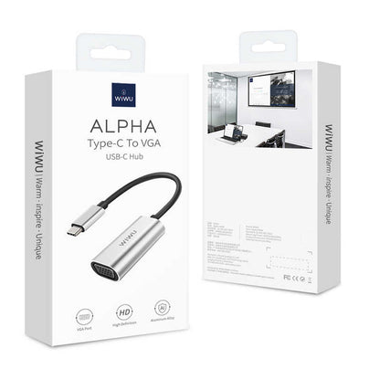 Wiwu Alpha Type-C to VGA Adaptörü Gri