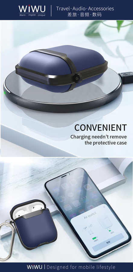 Wiwu APC001 Airpods Kılıf Mavi-Siyah