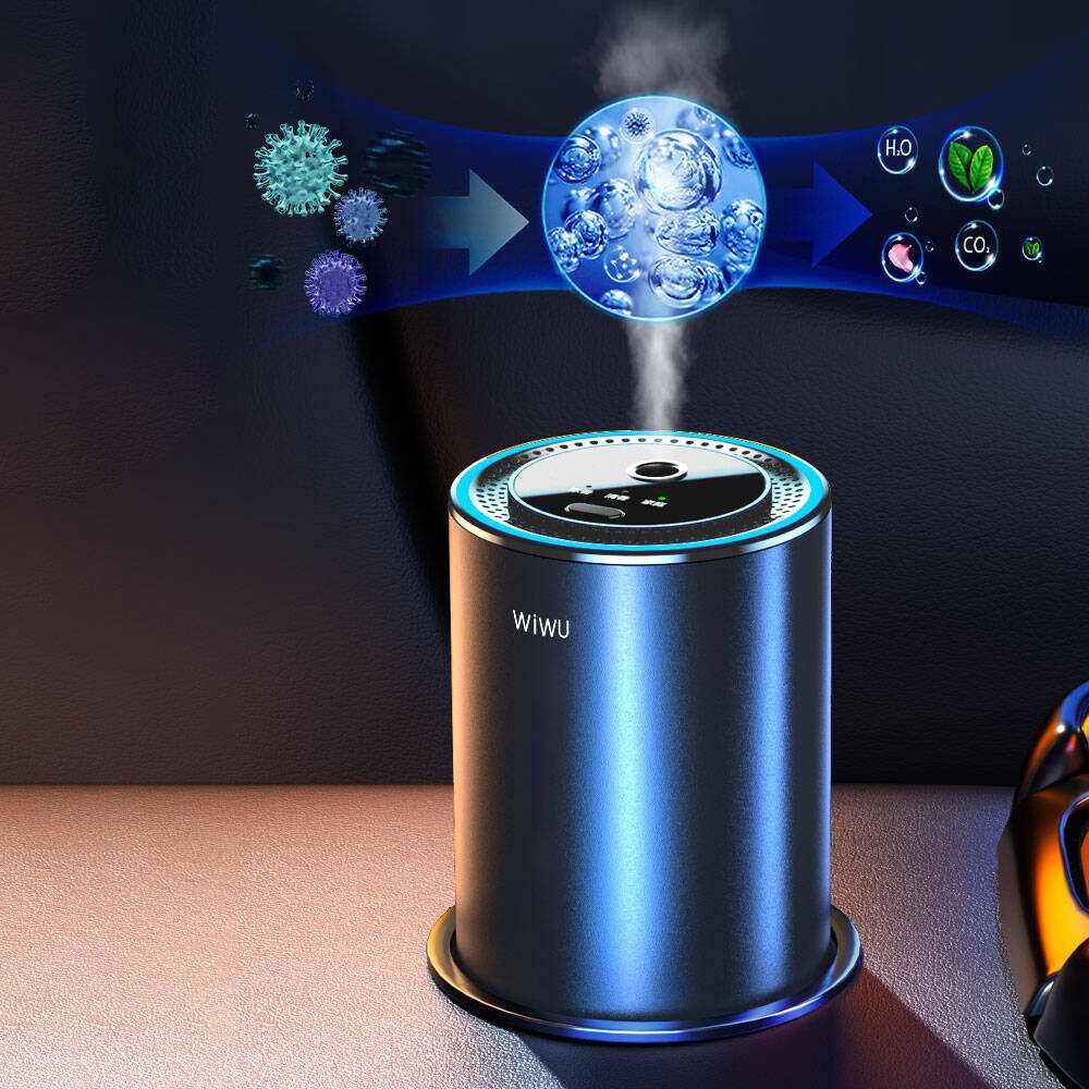 Wiwu AR-001 Hava Nemlendirici ve Temizleyici Akıllı Araç Koku Makinesi Siyah