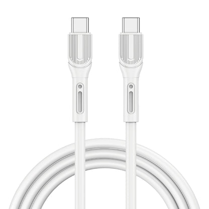 Wiwu Armor Wİ-C005 Kablo Ucu Korumalı Tasarım 100W Hızlı Şarj Özellikli Type-C To Type-C PD Kablo 1M Beyaz