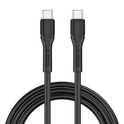Wiwu Armor Wİ-C005 Kablo Ucu Korumalı Tasarım 100W Hızlı Şarj Özellikli Type-C To Type-C PD Kablo 1M Siyah