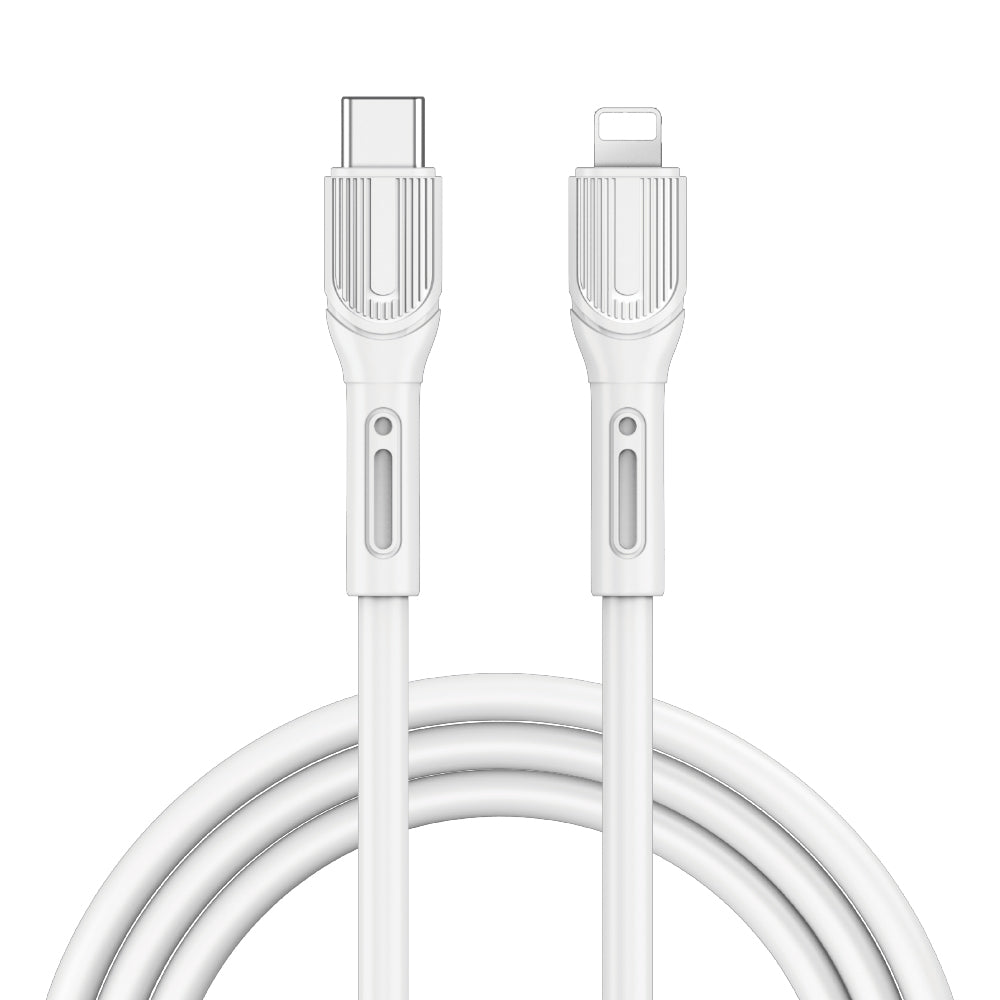 Wiwu Armor Wİ-C005 Kablo Ucu Korumalı Tasarım 20W Hızlı Şarj Özellikli Type-C to Lightning PD Kablo 1M Siyah