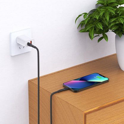 Wiwu Armor Wİ-C005 Kablo Ucu Korumalı Tasarım 20W Hızlı Şarj Özellikli Type-C to Lightning PD Kablo 1M Beyaz