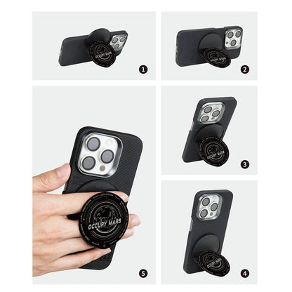 Wiwu B1 Magnetik Özellikli Occupy Mars Tasarımlı Parmak Ring Stand Siyah