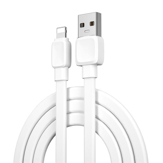 Wiwu Bravo Wİ-C003 Yassı Tasarım Lightning Usb Kablo 1M Beyaz