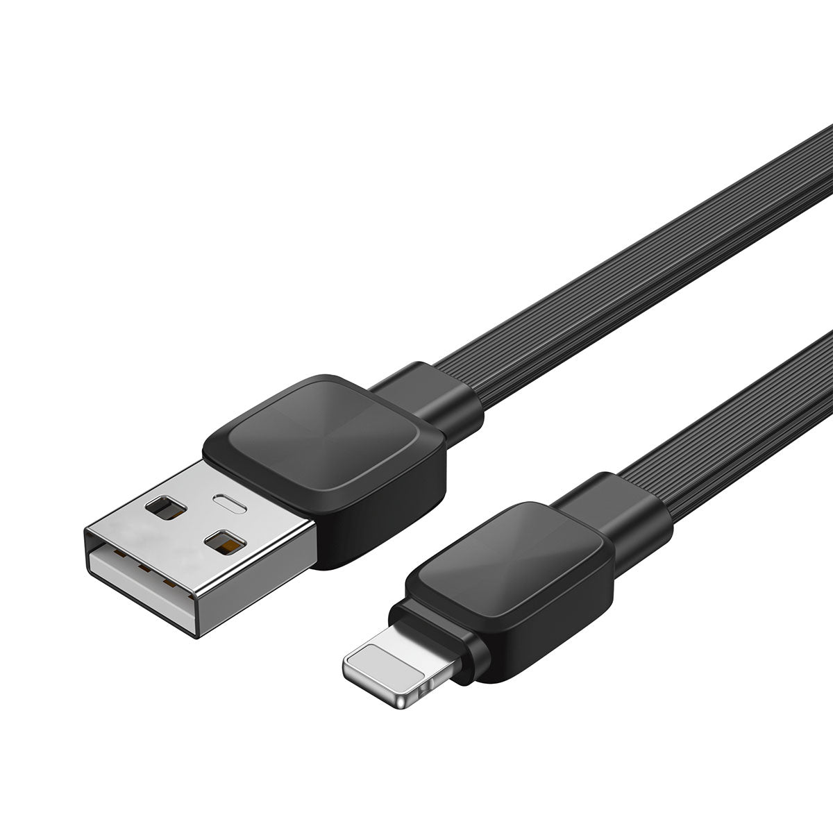 Wiwu Bravo Wİ-C003 Yassı Tasarım Lightning Usb Kablo 1M Siyah