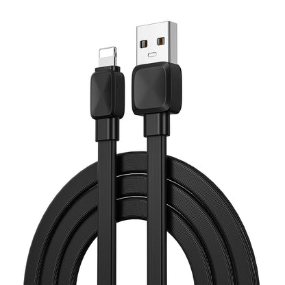 Wiwu Bravo Wİ-C003 Yassı Tasarım Lightning Usb Kablo 1M Siyah