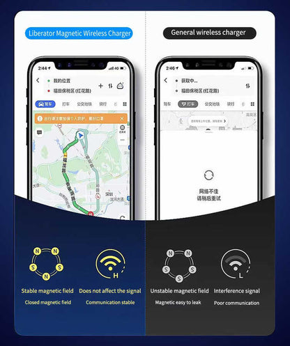 Wiwu CH-306 Magnetic Wireless Charging Car Mount Araç Telefon Tutucu Gümüş