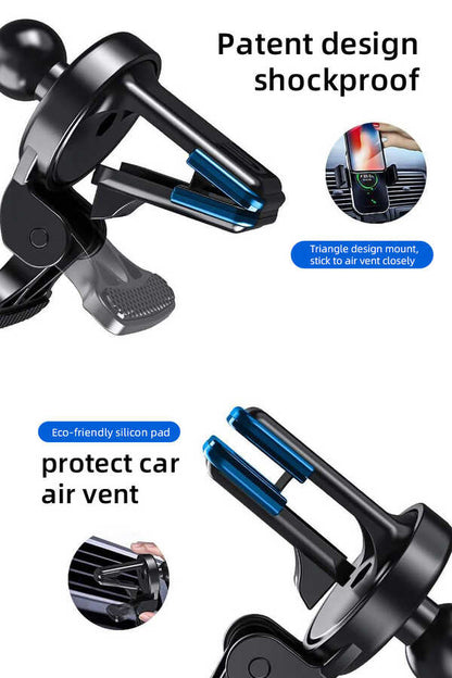 Wiwu CH-307 Liberator Wireless Charging Mount Araç Telefon Tutucu Siyah