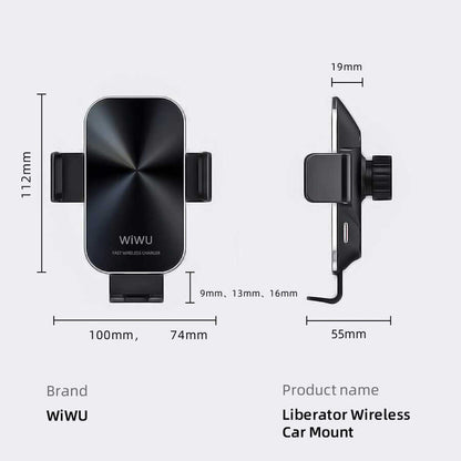 Wiwu CH-307 Liberator Wireless Charging Mount Araç Telefon Tutucu Siyah