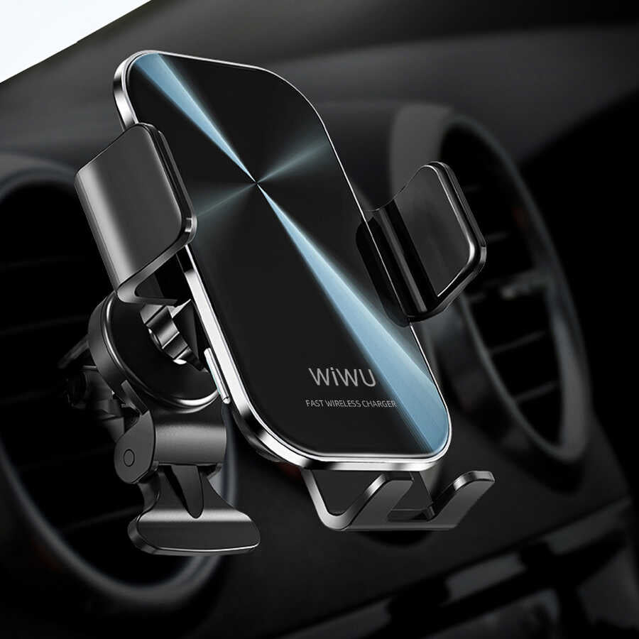 Wiwu CH-307 Liberator Wireless Charging Mount Araç Telefon Tutucu Siyah
