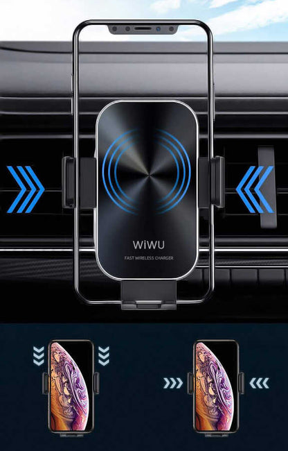 Wiwu CH-307 Liberator Wireless Charging Mount Araç Telefon Tutucu Siyah