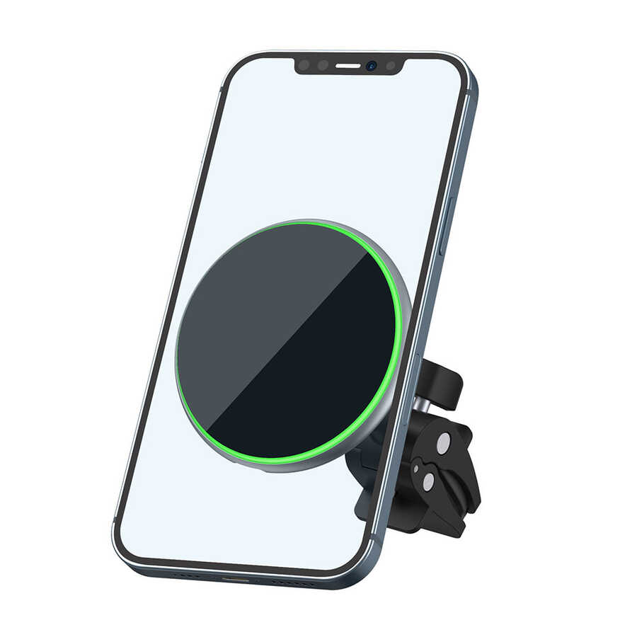 Wiwu CH-308 Magnetic Wireless Charging Car Mount Araç Telefon Tutucu Siyah