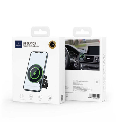 Wiwu CH-308 Magnetic Wireless Charging Car Mount Araç Telefon Tutucu Siyah