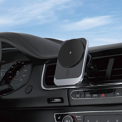 Wiwu CH-314 Manyetik Kablosuz Şarj Özellikli Araç Telefon Tutucu Havalandırma Tasarım Siyah