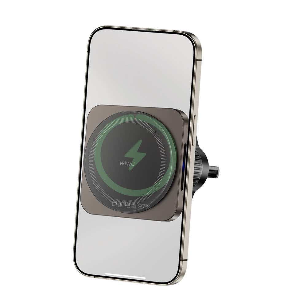 Wiwu CH-318 Magneto Serisi M-safe Şarj Özellikli Havalandırma Tasarım Araç Telefon Tutucu Siyah
