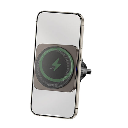 Wiwu CH-318 Magneto Serisi M-safe Şarj Özellikli Havalandırma Tasarım Araç Telefon Tutucu Siyah