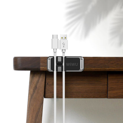Wiwu CH011 Kablo Düzenleyicili Magnetik Düz Zemin Versiyon Araç Telefon Tutucu Gümüş