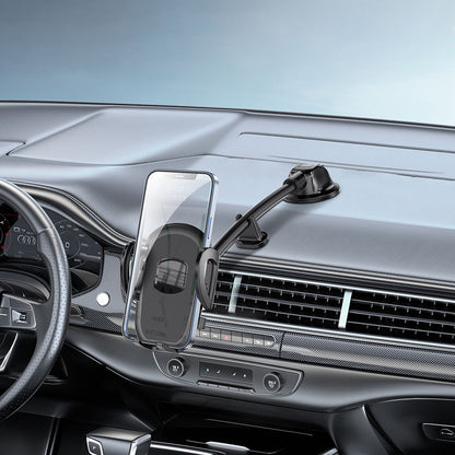 Wiwu CH016 Otomatik Mekanizmalı Esnek Spiralli Vantuzlu Tasarım Araç Telefon Tutucu Siyah