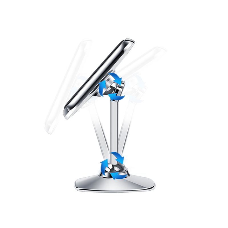 Wiwu CH024 360 Derece Dönebilen Magnetik Düz Zemin Versiyon Araç Telefon Tutucu Gümüş