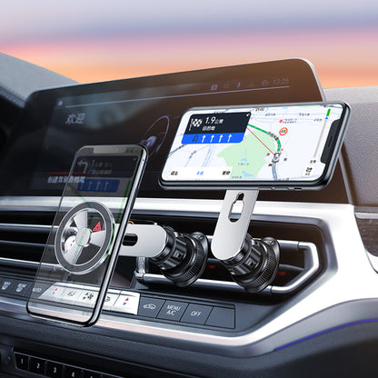 Wiwu CH026 360 Derece Dönebilen Havalandırma Tasarım Araç Telefon Tutucu Gümüş