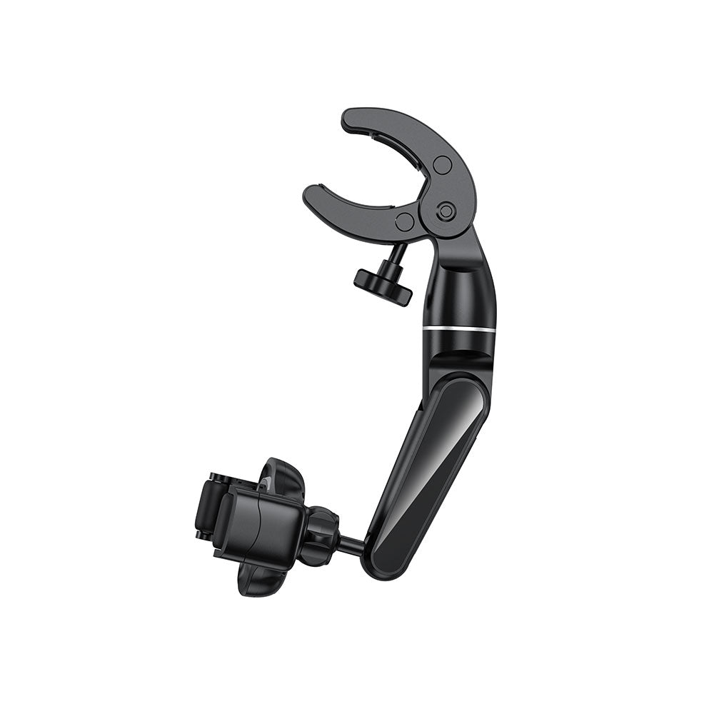 Wiwu CH039 Araç İçi Dikiz Aynası 360 Derece Dönebilen Oynar Başlıklı Telefon Tutucu Siyah