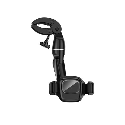 Wiwu CH039 Araç İçi Dikiz Aynası 360 Derece Dönebilen Oynar Başlıklı Telefon Tutucu Siyah