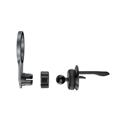 Wiwu CH50 360 Derece Dönebilen Havalandırma Tasarım Magnetik Araç Telefon Tutucu Siyah