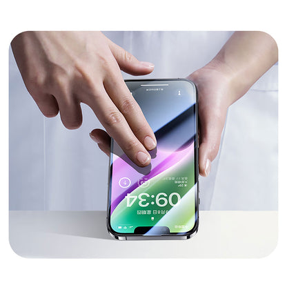 Apple iPhone 14 Pro Max Wiwu CZ-003 Mavi Işık Teknolojili Hidrofobik ve Oleofobik Parlama Önleyici Cam Ekran Koruyucu Siyah