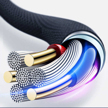 Wiwu ED-105 2 in 1 USB A- Type-C to Lightning Elite Data Kablo Siyah