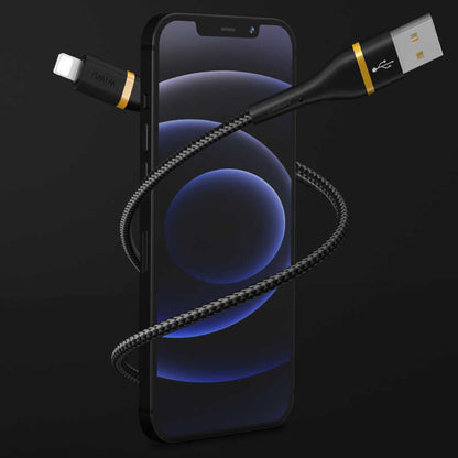 Wiwu ED-105 2 in 1 USB A- Type-C to Lightning Elite Data Kablo Siyah