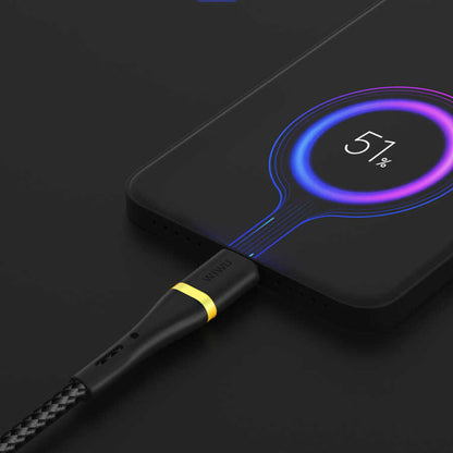 Wiwu ED-106 2 in 1 USB A- Type-C to Type-C Elite Data Kablo Siyah