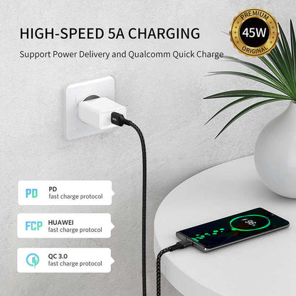 Wiwu F12 Kablo Phaeton Type-C Usb Kablo Siyah