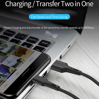 Wiwu G10 Gear Charging Micro Kablo Siyah