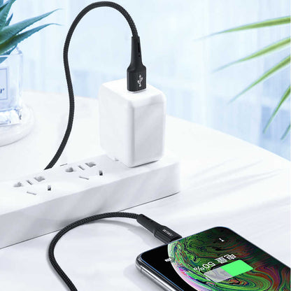 Wiwu G30 Gear Charging Lightning Kablo Siyah