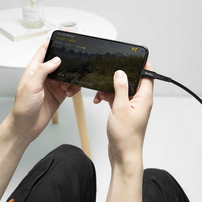 Wiwu G30 Gear Charging Lightning Kablo Siyah