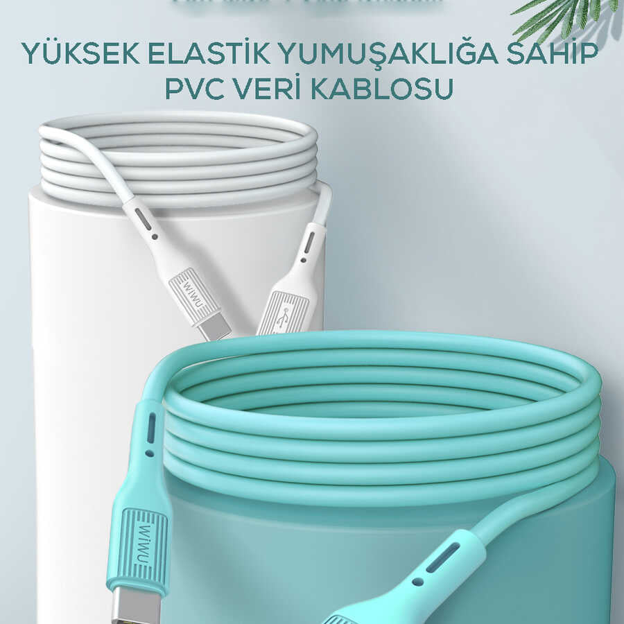 Wiwu G70 Vivid Type-C To Lightning PD Kablo Beyaz