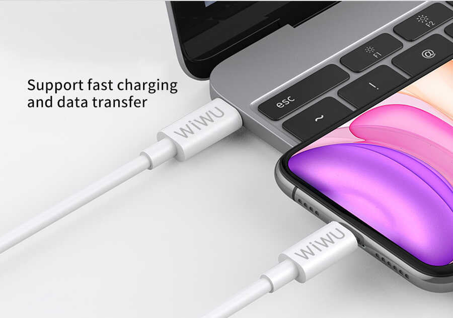 Wiwu G90 20W PD To Lightning Kablo 1M Beyaz