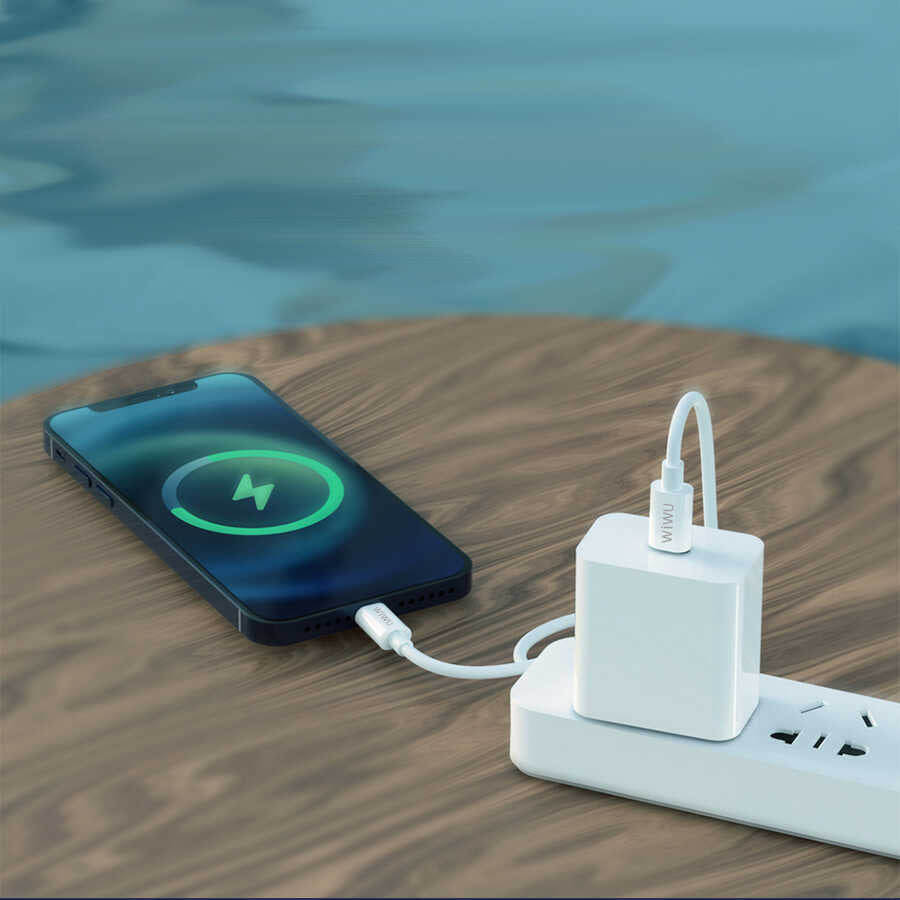 Wiwu G90 20W PD To Lightning Kablo 1M Beyaz