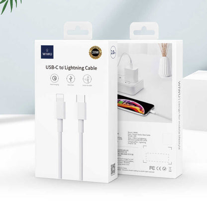 Wiwu G90 20W PD To Lightning Kablo 1M Beyaz