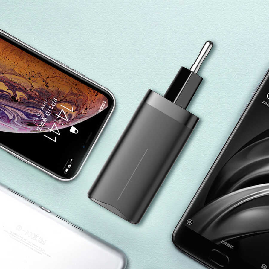 Wiwu GaN Tech GTC6521-65W Power Adaptör Siyah