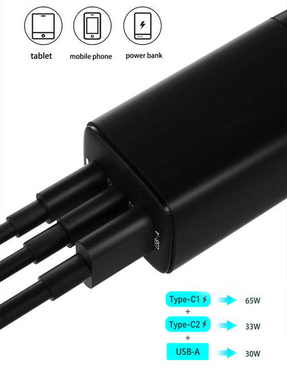Wiwu GaN Tech GTC6521-65W Power Adaptör Siyah