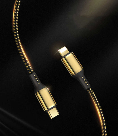 Wiwu Golden Series GD-103 Lightning To PD Data Kablo 5M Gold