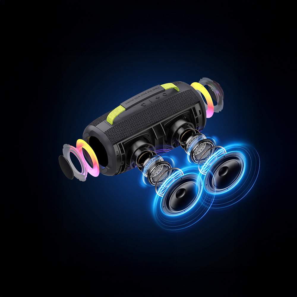 Wiwu H7 RGB Işıklı Askılı TWS Bluetooth Speaker Hoparlör v5.3 40W Siyah