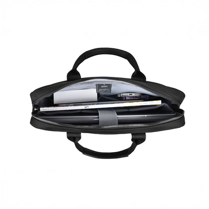 Wiwu Hali Serisi 1680D Su Geçirmez Polyester Kumaş Çapraz Vücut Askılı 15.6 inç Laptop Çantası Siyah